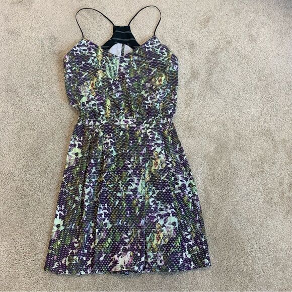 LULULEMON City Summer Dress Floral Sport White Multi Narrow Court Stripe Black 6 - Picture 11 of 17